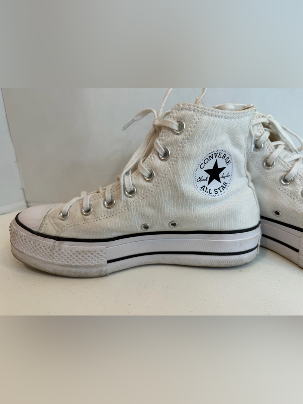 Converse Chuck Taylor All Star Platform High Top White Women’s 8.5 - Picture 5 of 15